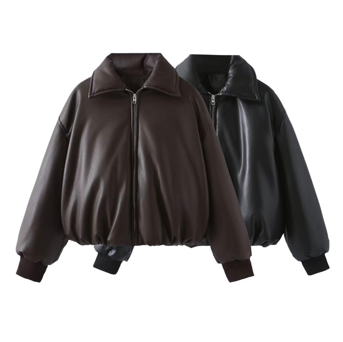 Die Hailey Bieber Oversized PU-Lederjacke