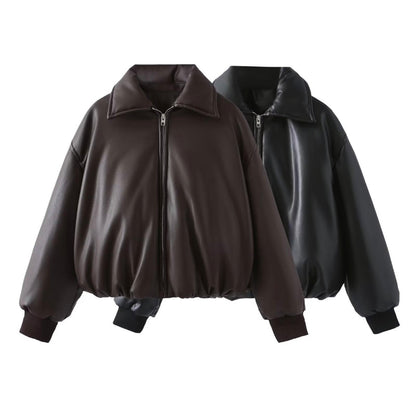 Die Hailey Bieber Oversized PU-Lederjacke